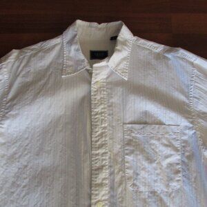 IZOD Jeans Heavy Cotton White Dress Shirt - Large